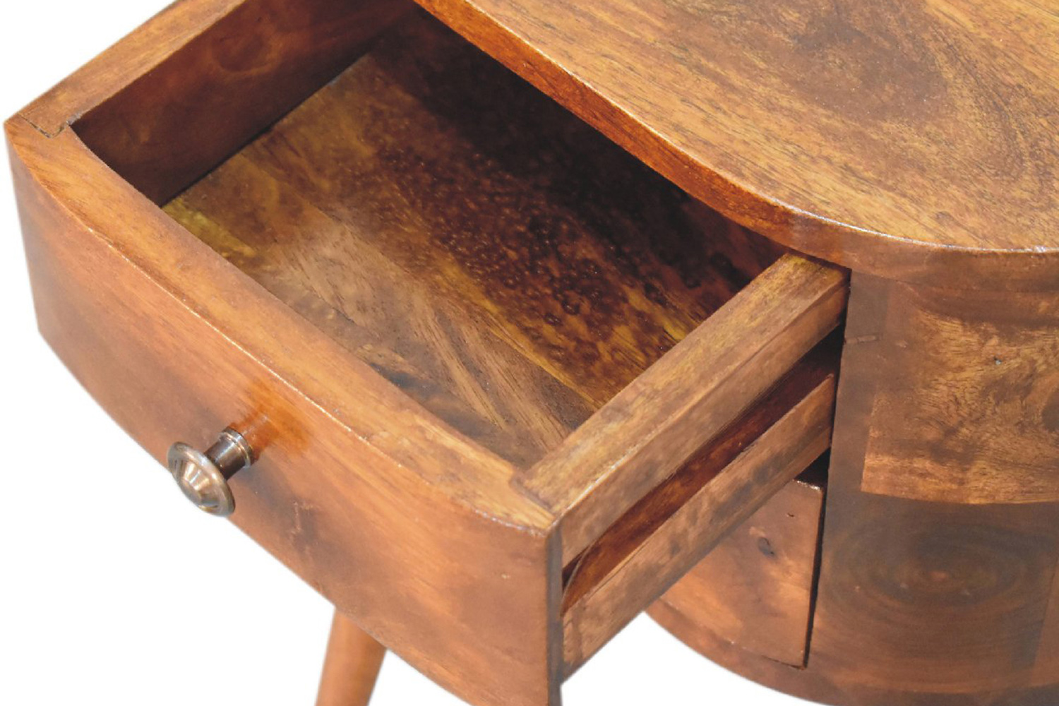 Artisan Rounded Bedside Mini Bedside - Chestnut