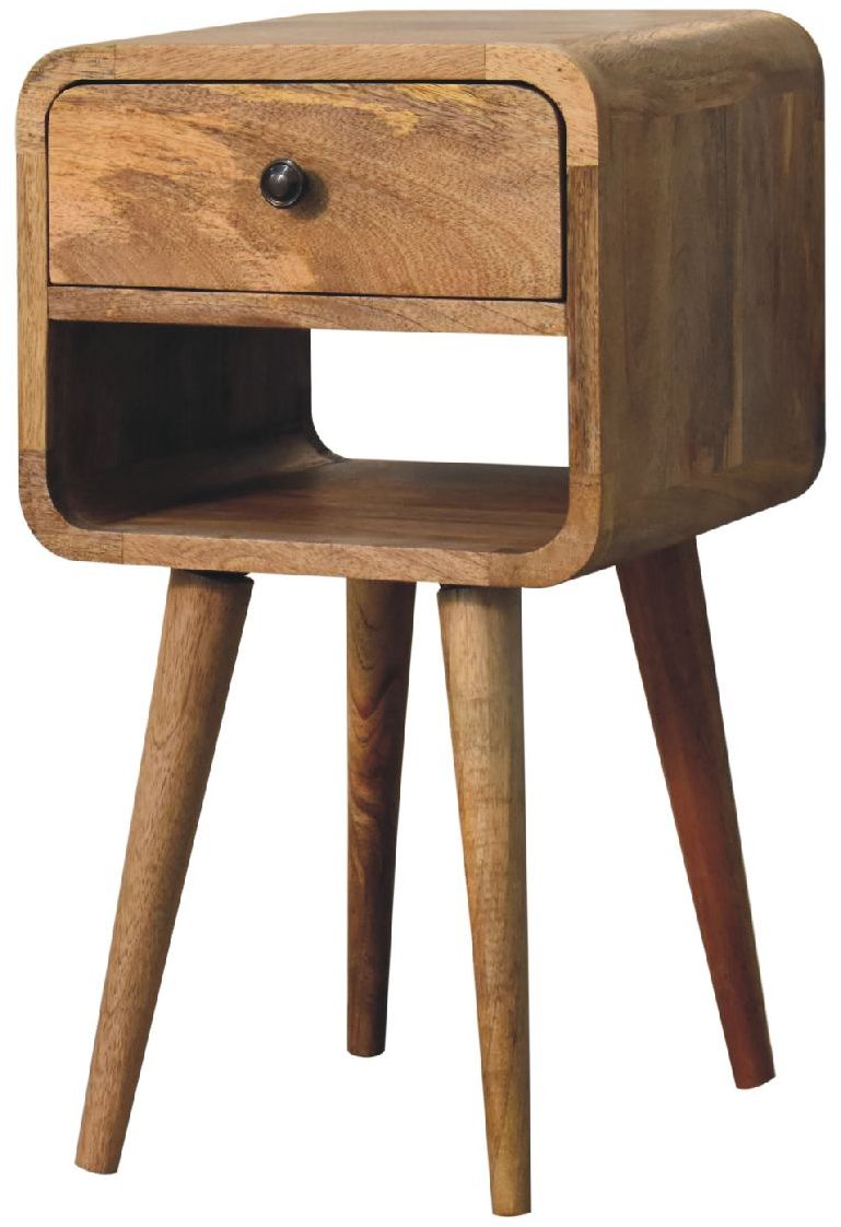 Artisan - Mini Oak-Ish Curve Lower Nightstand