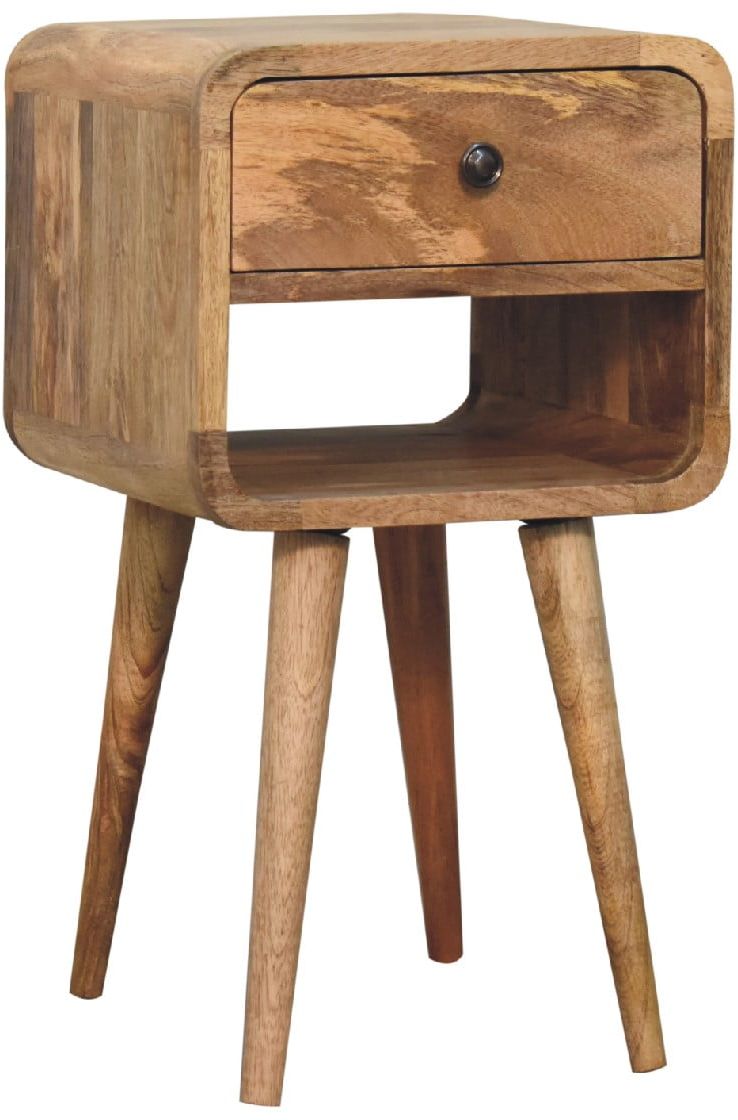 Artisan - Mini Oak-Ish Curve Lower Nightstand
