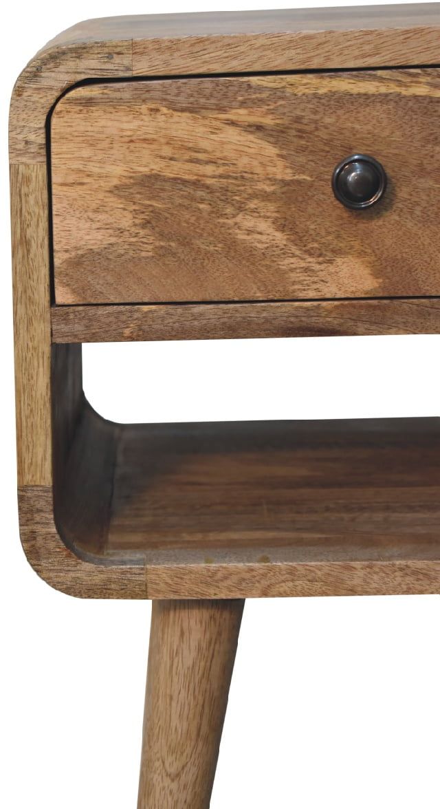 Artisan - Mini Oak-Ish Curve Lower Nightstand