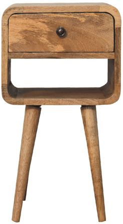 Artisan - Mini Oak-Ish Curve Lower Nightstand