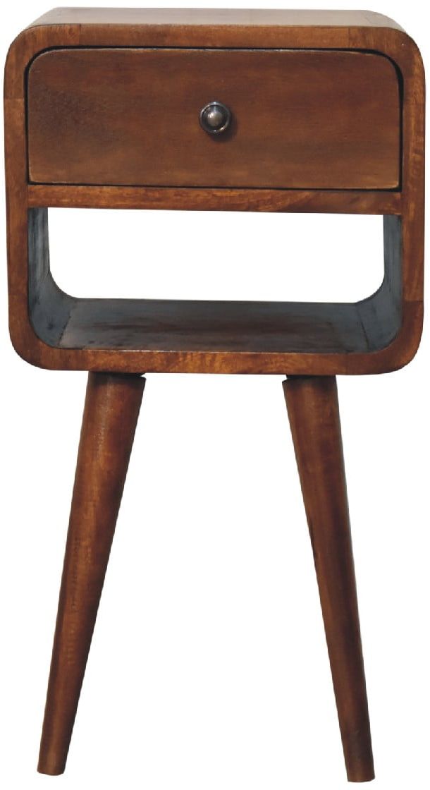 Artisan - Mini Chestnut Curve Lower Nightstand