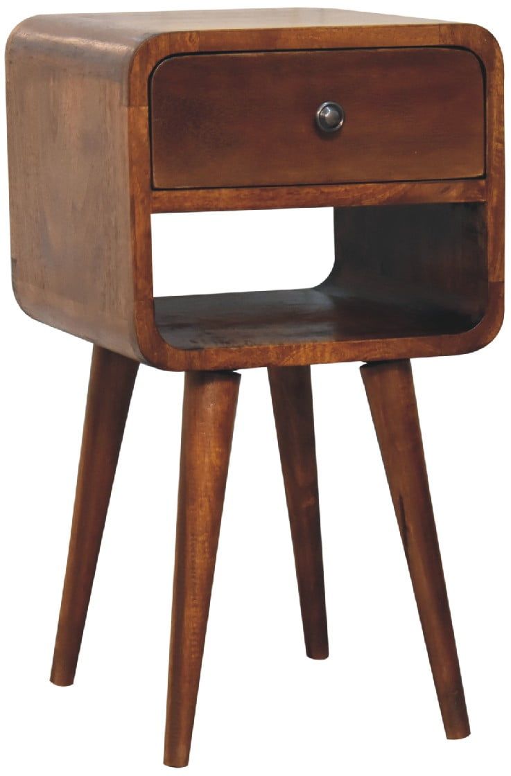 Artisan - Mini Chestnut Curve Lower Nightstand