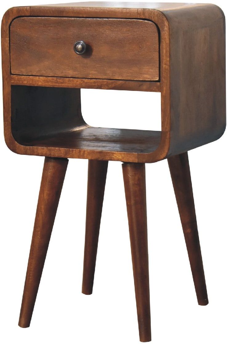 Artisan - Mini Chestnut Curve Lower Nightstand