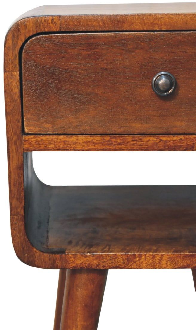 Artisan - Mini Chestnut Curve Lower Nightstand