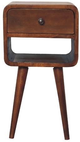 Artisan - Mini Chestnut Curve Lower Nightstand