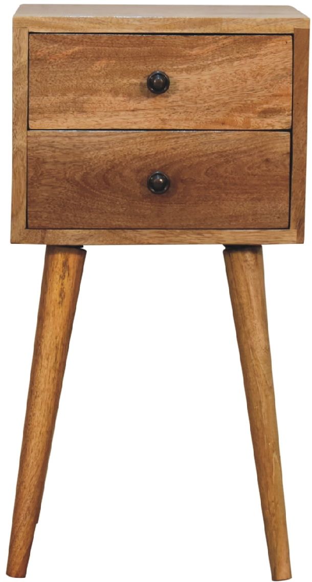 Artisan - Mini 2 Drawer Oak-Ish Nightstand