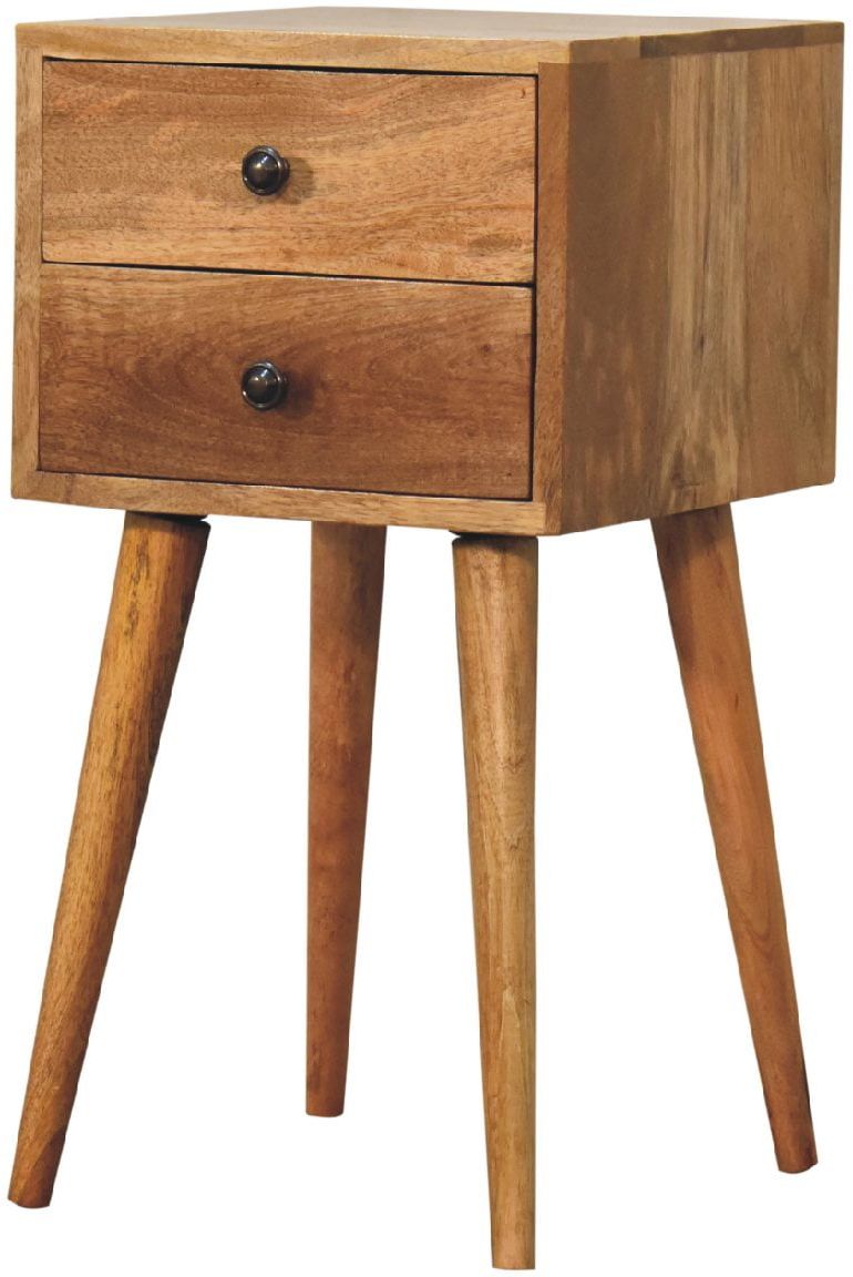 Artisan - Mini 2 Drawer Oak-Ish Nightstand