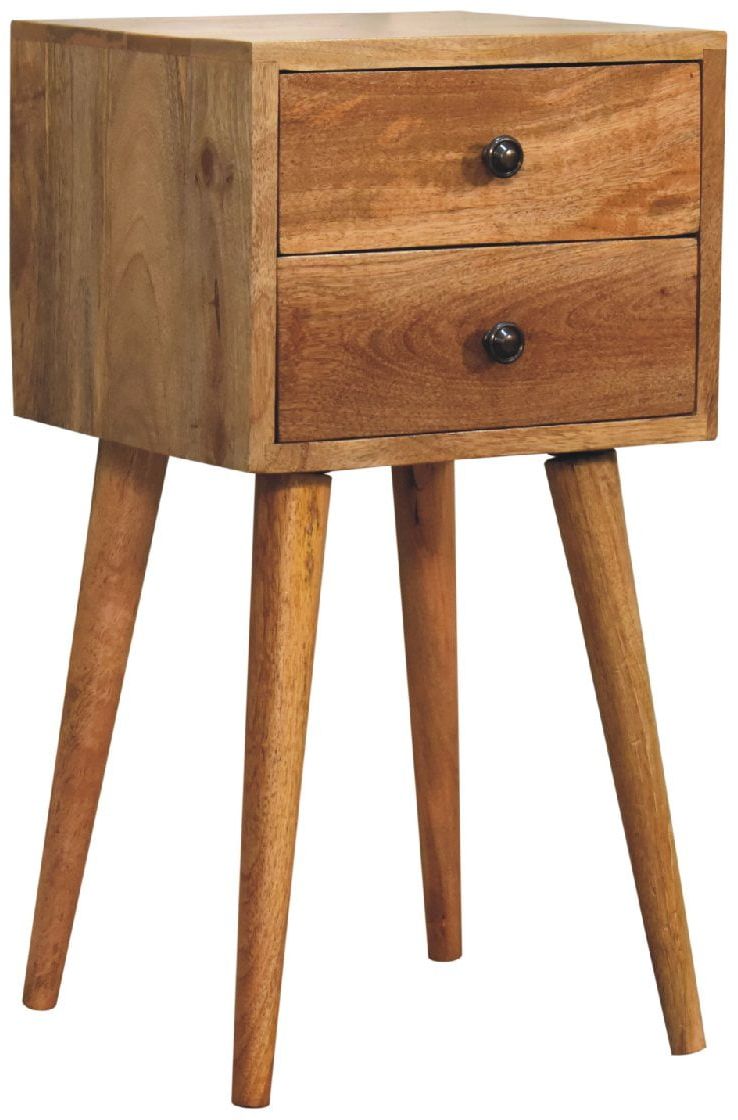 Artisan - Mini 2 Drawer Oak-Ish Nightstand