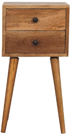 Artisan - Mini 2 Drawer Oak-Ish Nightstand