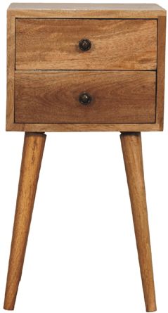 Artisan - Mini 2 Drawer Oak-Ish Nightstand