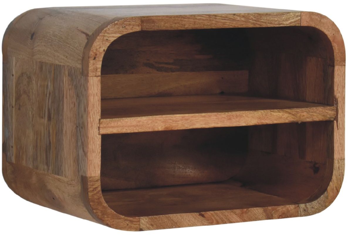 Artisan - Oak-Ish Floating Open Curve Nightstand
