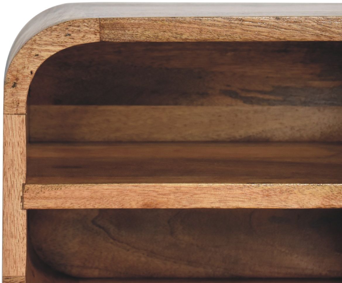 Artisan - Oak-Ish Floating Open Curve Nightstand
