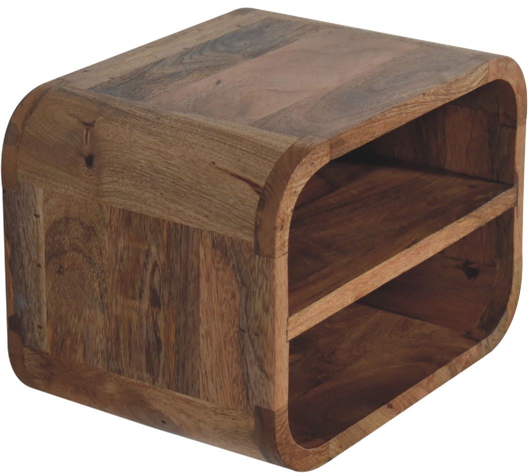 Artisan - Oak-Ish Floating Open Curve Nightstand