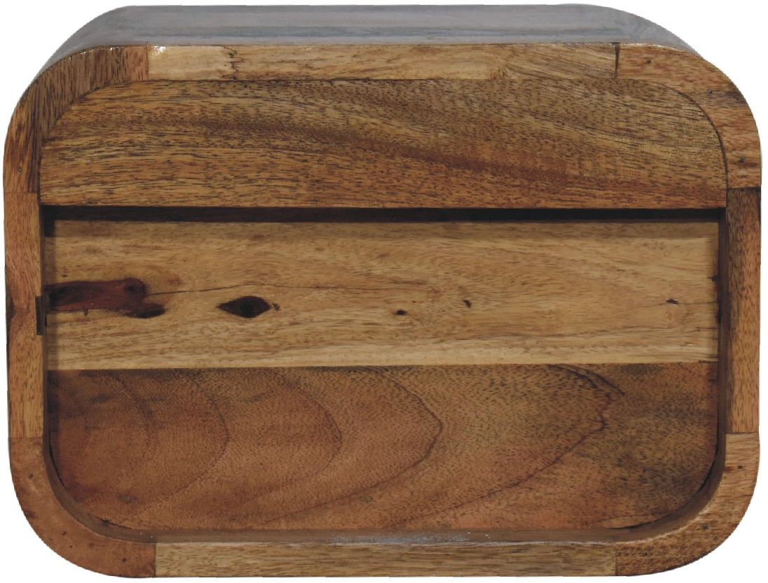 Artisan - Oak-Ish Floating Open Curve Nightstand