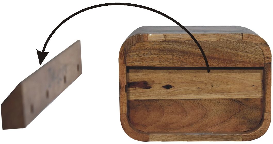 Artisan - Oak-Ish Floating Open Curve Nightstand