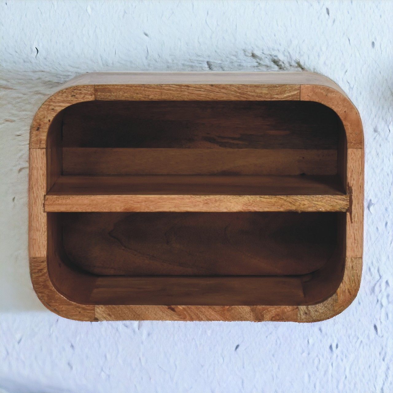 Artisan - Oak-Ish Floating Open Curve Nightstand