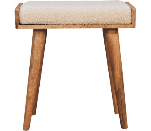 Artisan - Boucle Cream Tray Style Footstool