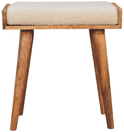 Artisan - Boucle Cream Tray Style Footstool
