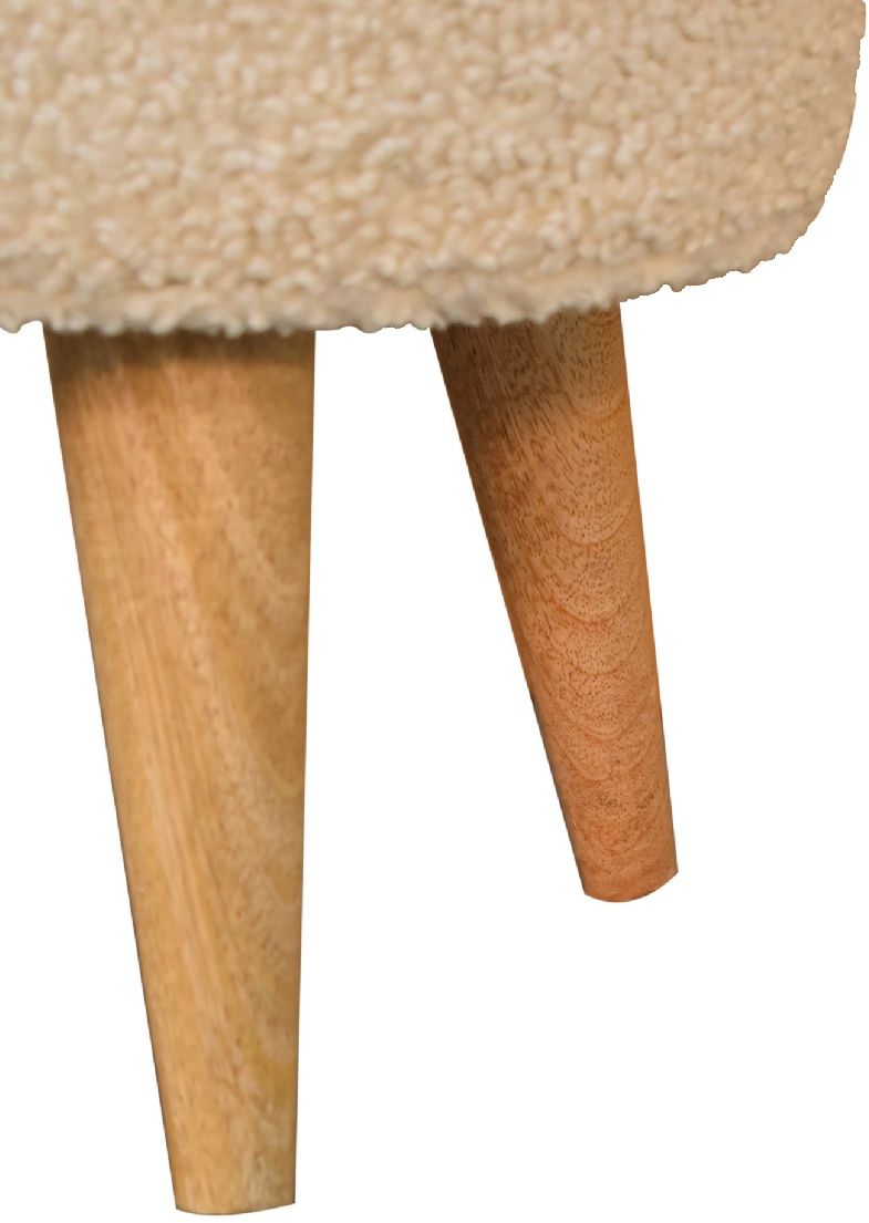 Artisan - Cream Boucle Petite Footstool