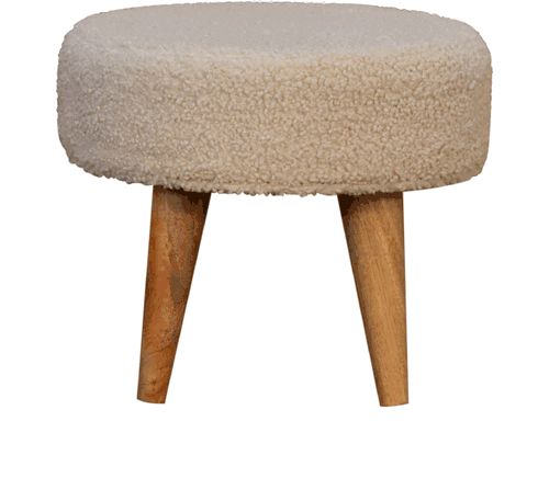Artisan - Cream Boucle Petite Footstool