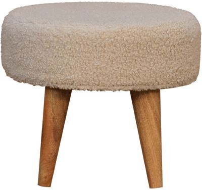 Artisan - Cream Boucle Petite Footstool