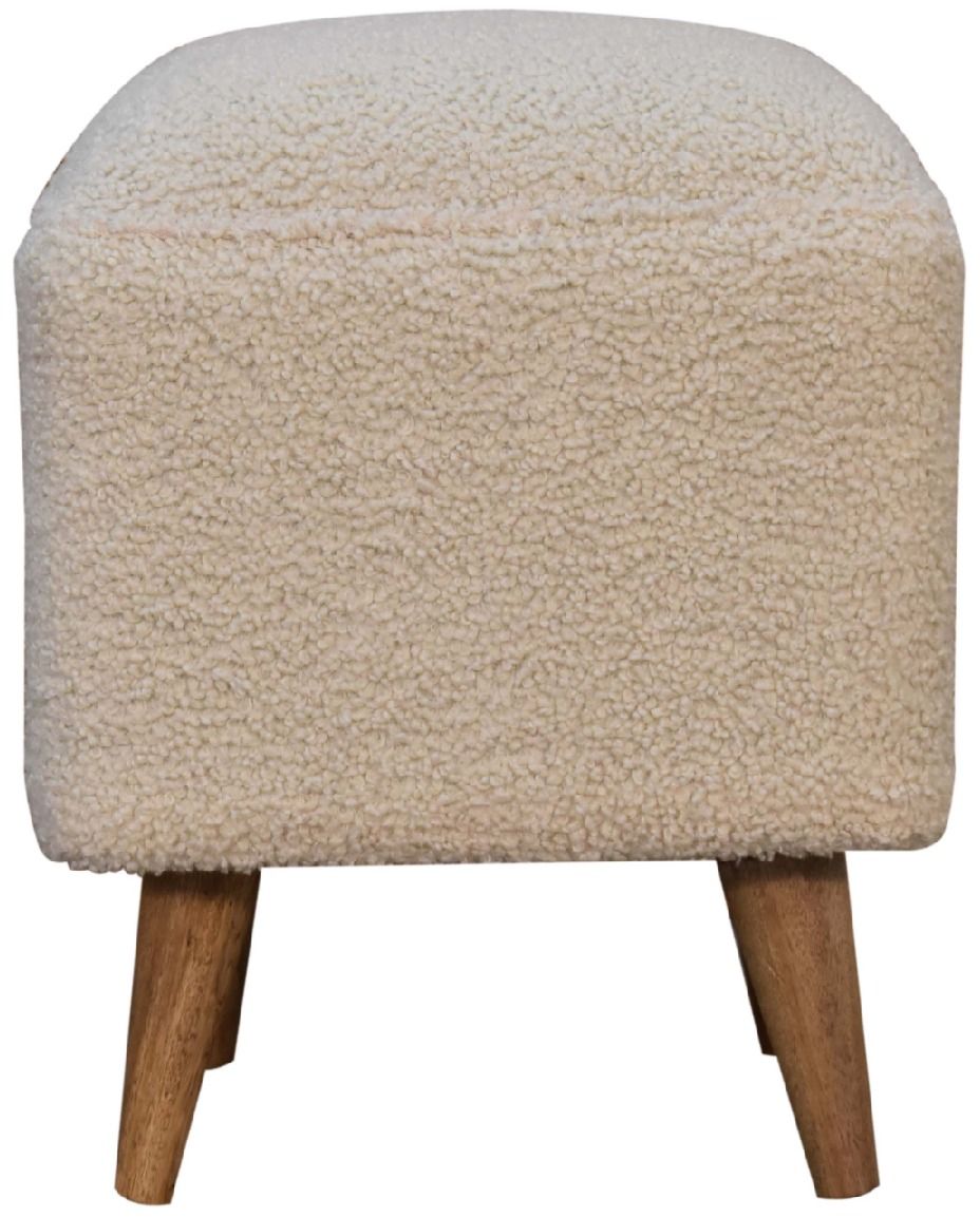 Artisan - Cream Boucle Squoval Bench