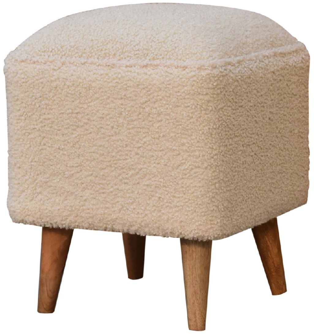 Artisan - Cream Boucle Squoval Bench