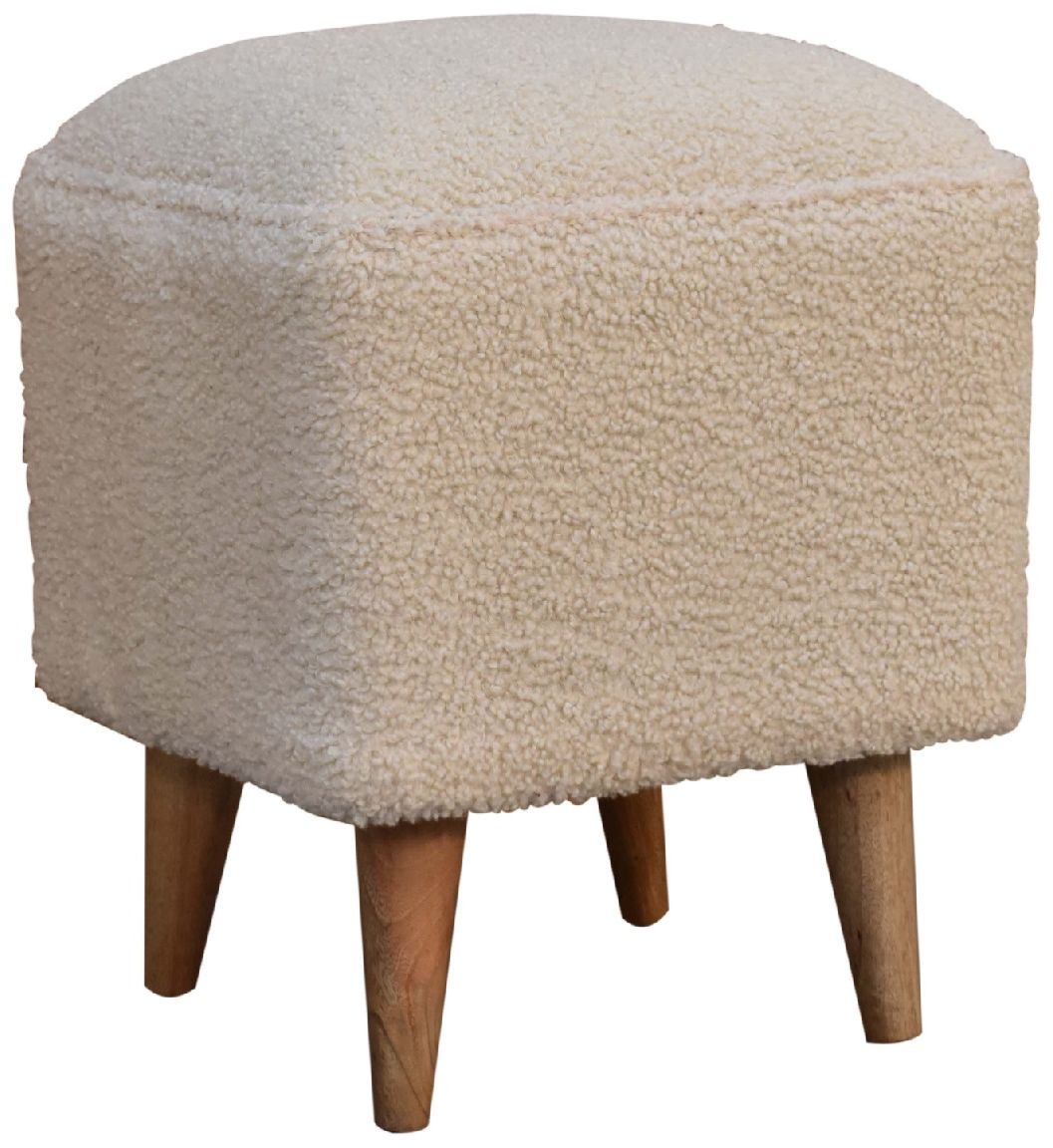 Artisan - Cream Boucle Squoval Bench