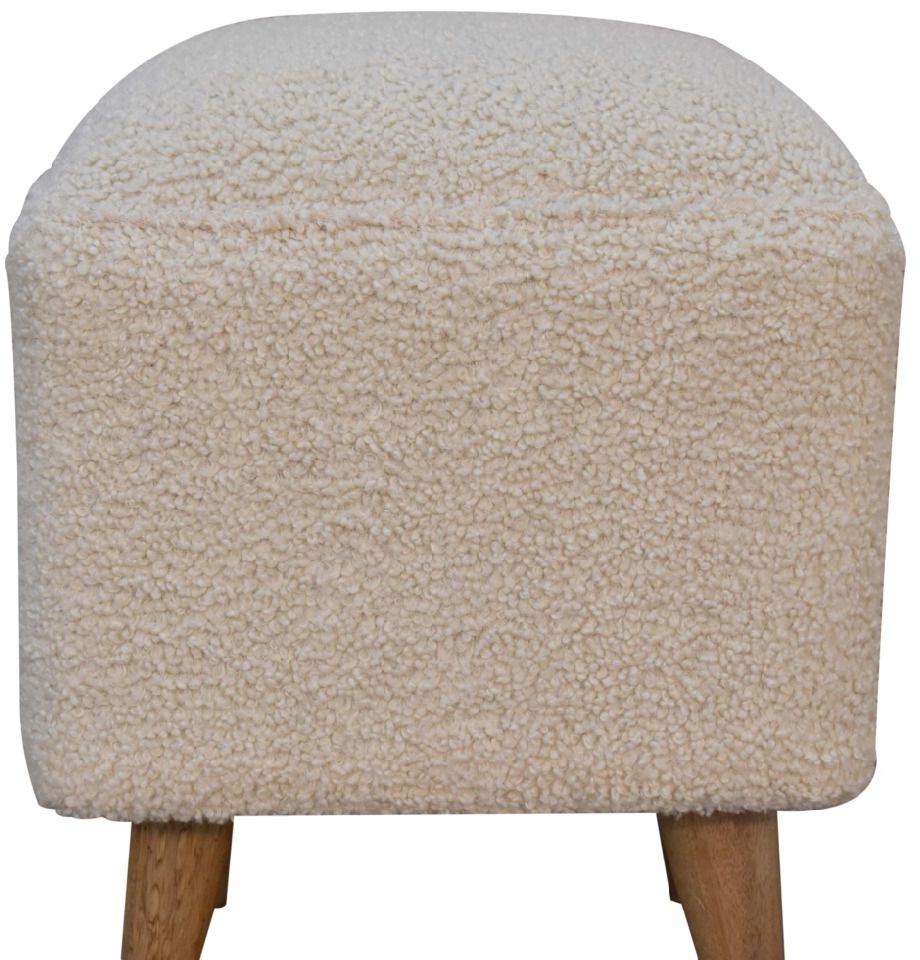 Artisan - Cream Boucle Squoval Bench