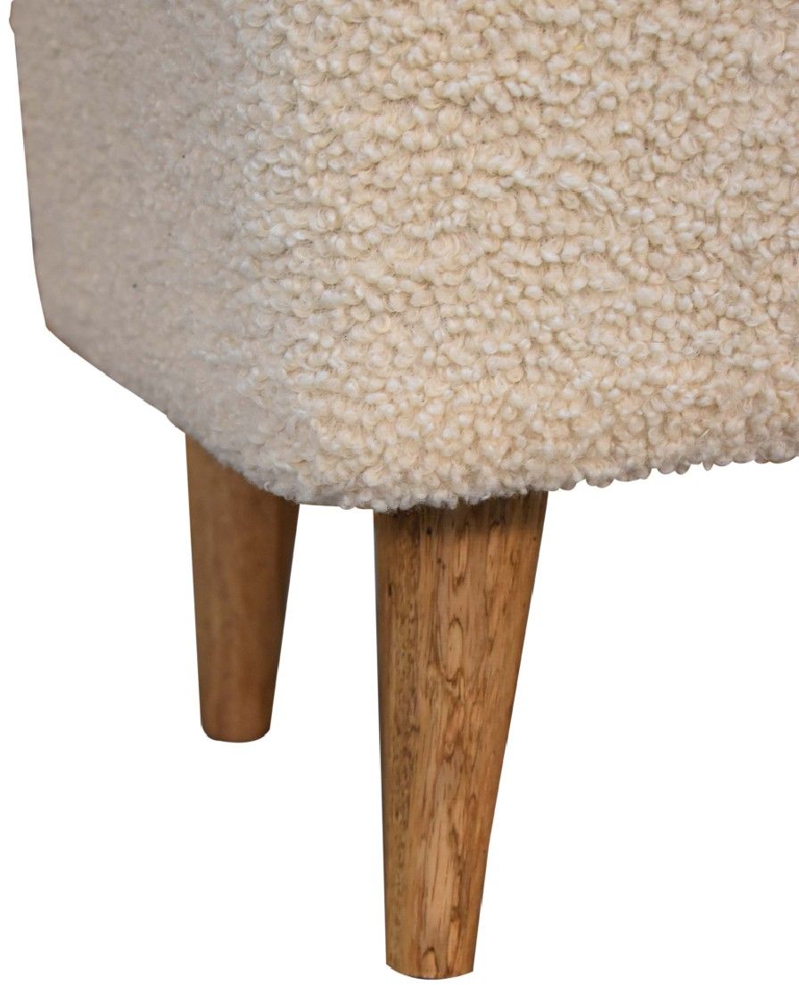 Artisan - Cream Boucle Squoval Bench
