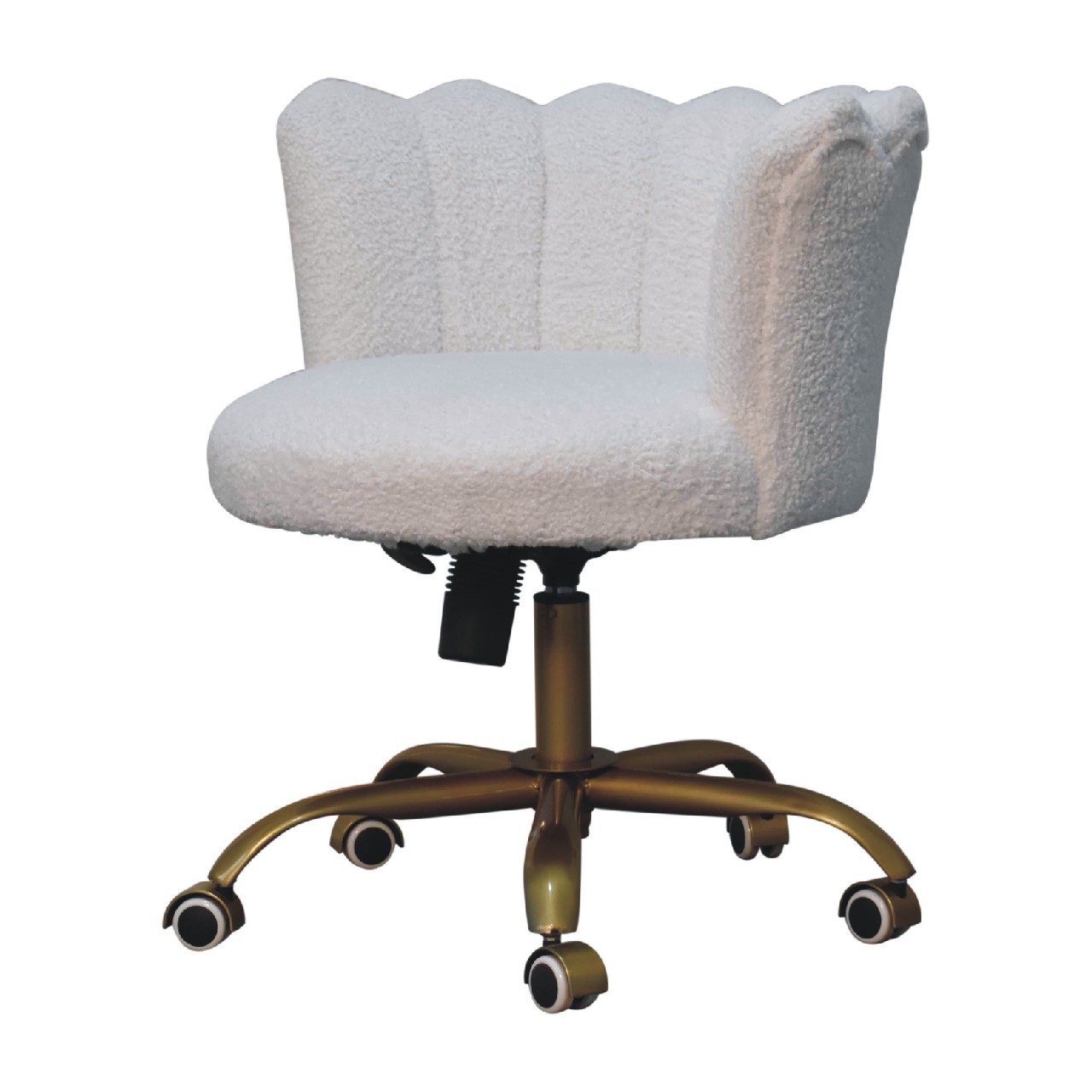 Artisan - Swivel Chair in White, Boucle