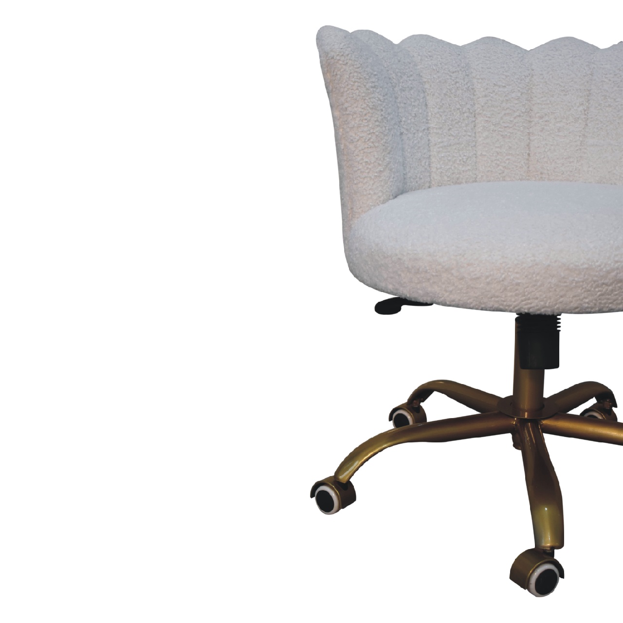 Artisan - Swivel Chair in White, Boucle
