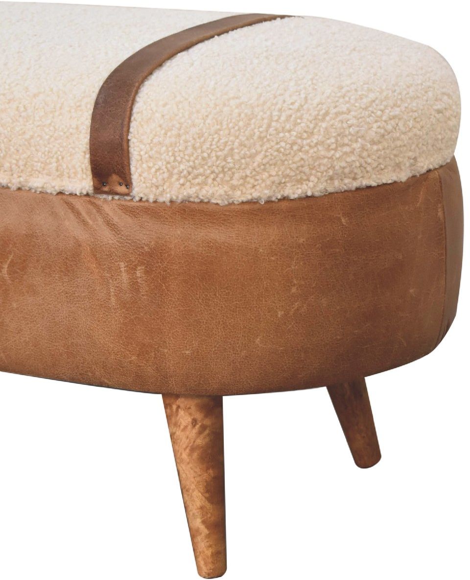 Artisan - Tan Buffalo Boucle Nordic Bench