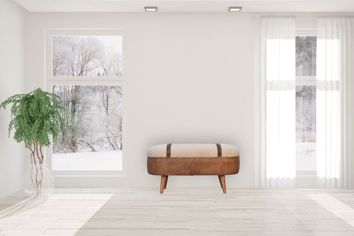 Artisan - Tan Buffalo Boucle Nordic Bench