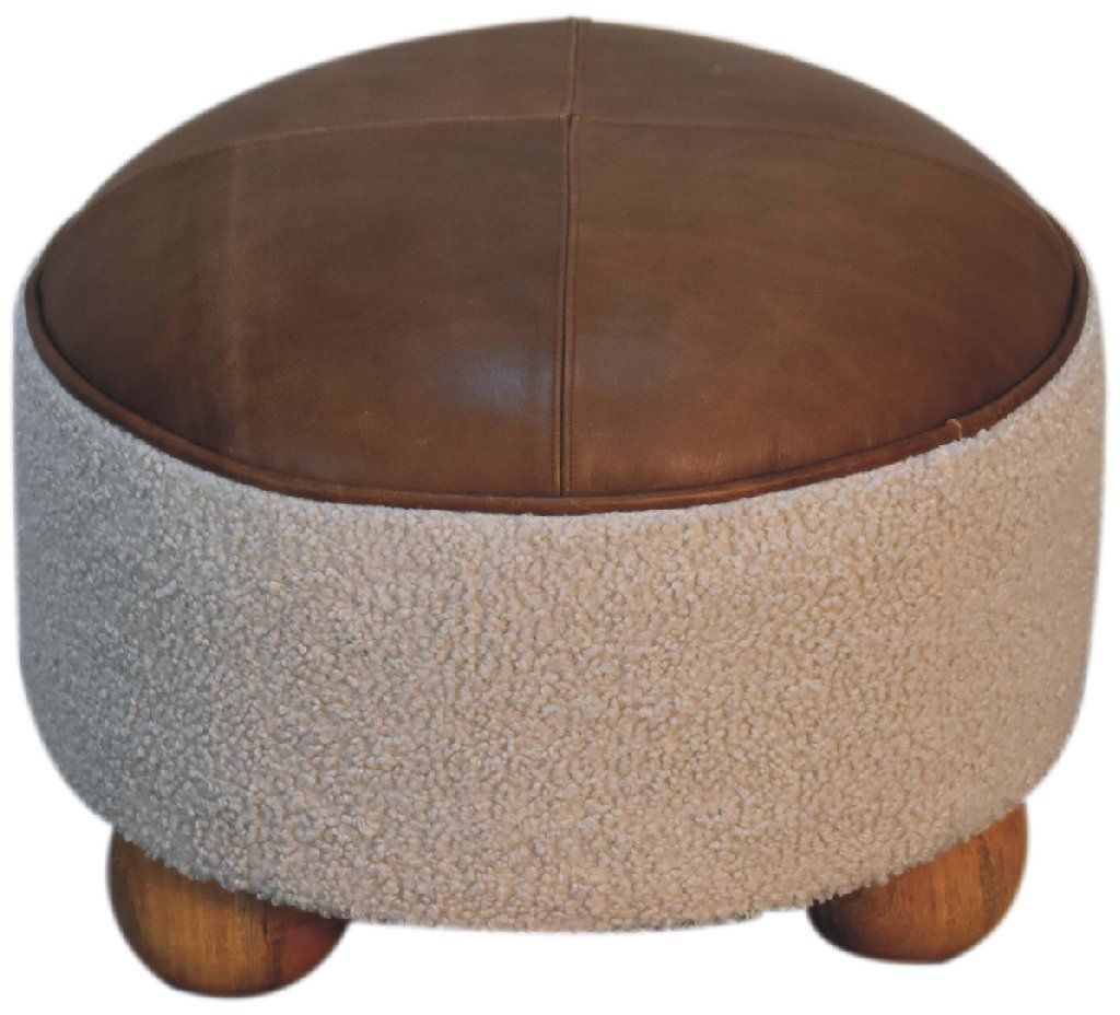 Artisan - Cream Boucle Buffalo Footstool