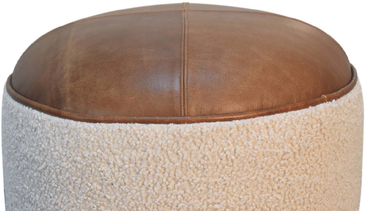 Artisan - Cream Boucle Buffalo Footstool
