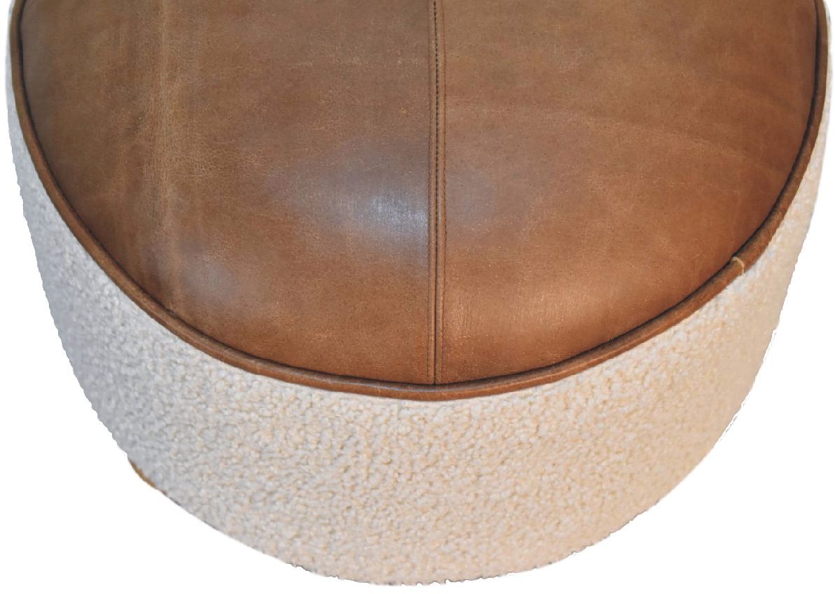 Artisan - Cream Boucle Buffalo Footstool