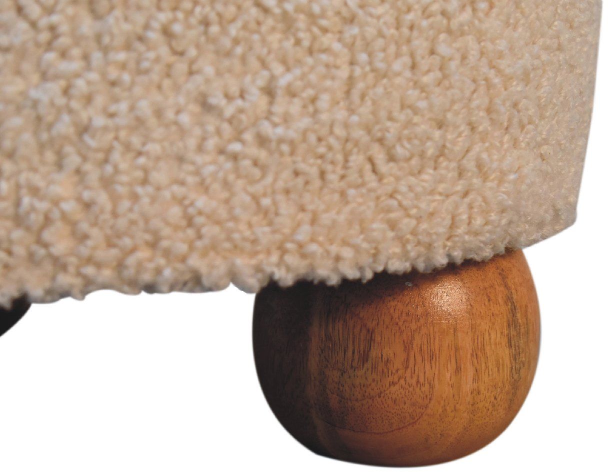 Artisan - Cream Boucle Buffalo Footstool