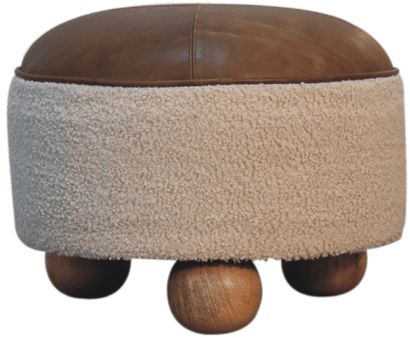 Artisan - Cream Boucle Buffalo Footstool