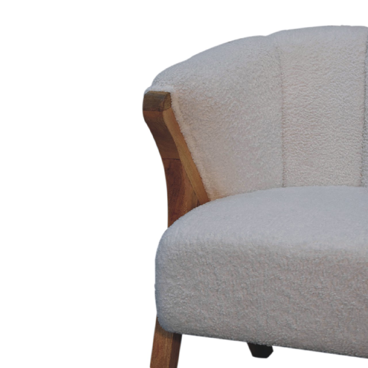 Artisan - Minimalistic Chair in White, Boucle