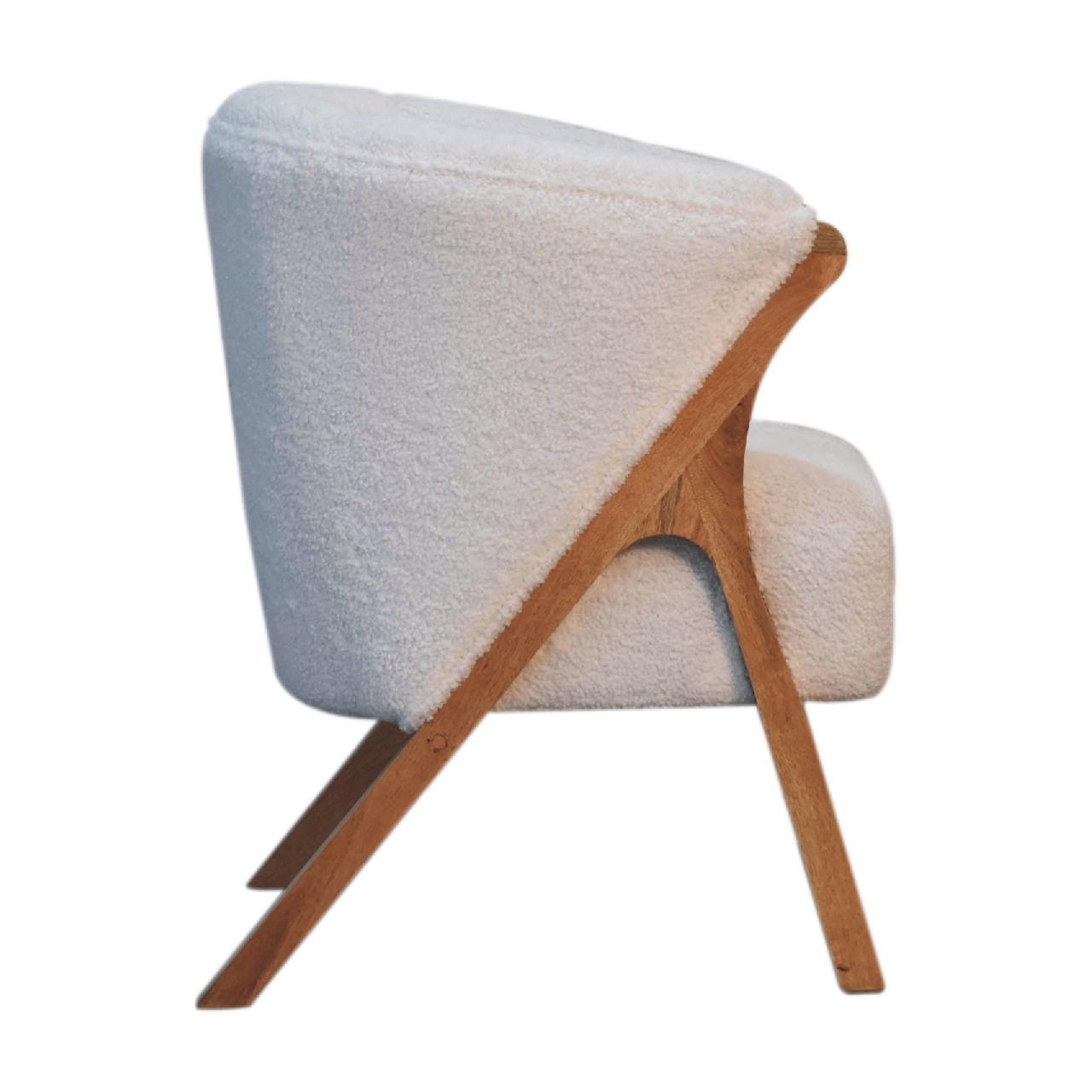 Artisan - Minimalistic Chair in White, Boucle