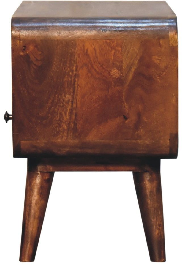 Artisan - Mini Chestnut Curved Media Unit