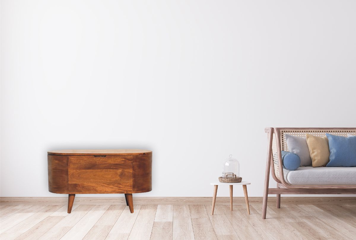 Artisan - Chestnut Rounded Lid Up Blanket Box