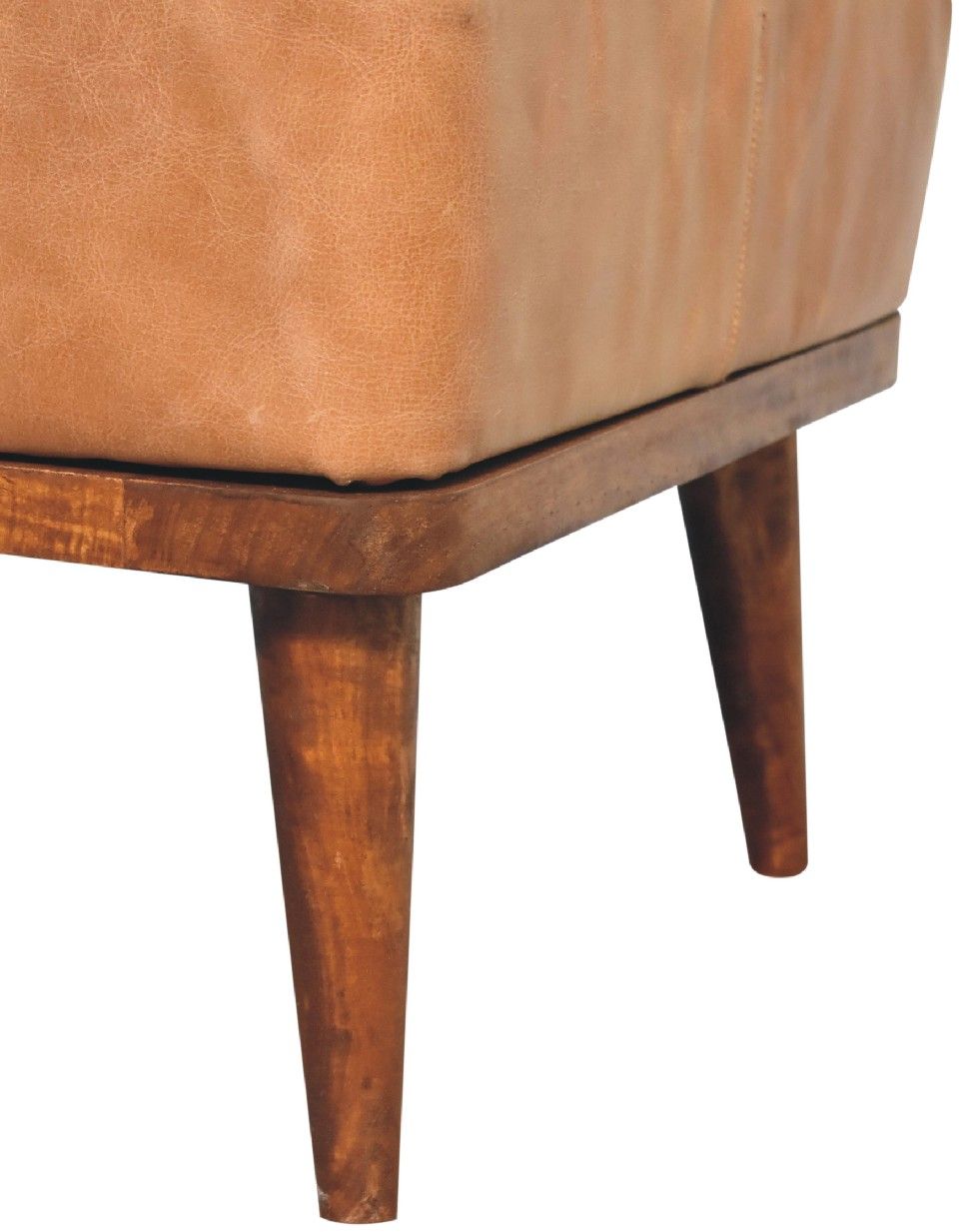 Artisan - Tan Buffalo Leather Tan Footstool