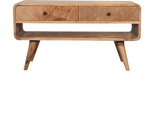 Artisan - Reverse Curve Oak-Ish Media Unit