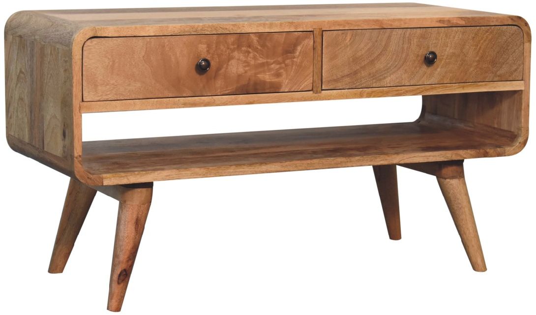 Artisan - Reverse Curve Oak-Ish Media Unit