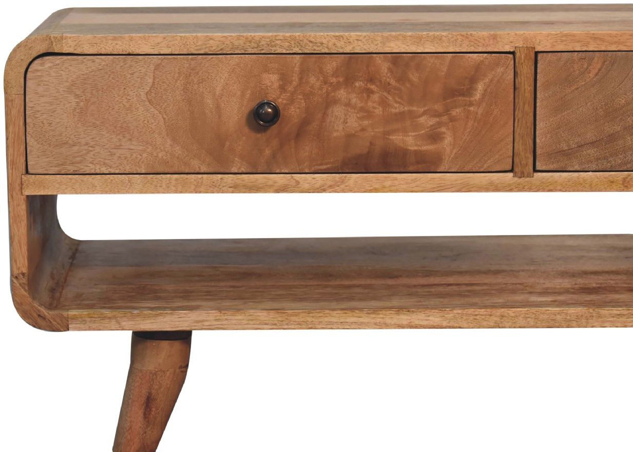 Artisan - Reverse Curve Oak-Ish Media Unit
