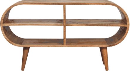 Artisan - Reverse Curve Oak-Ish Media Unit