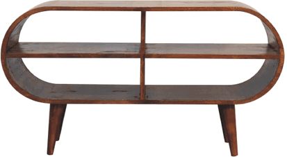 Artisan - Reverse Curve Oak-Ish Media Unit